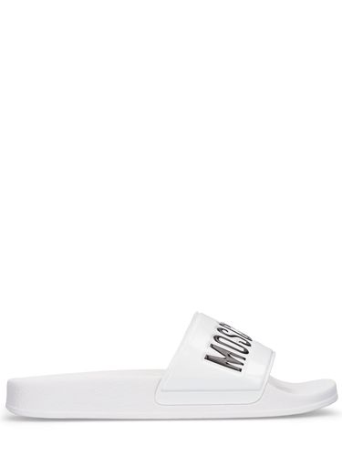 Mm Logo Pvc Pool Slide Sandals - MOSCHINO - Modalova