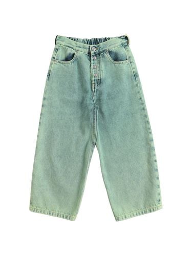 Jeans De Denim De Algodón Con Pierna Ancha - MM6 MAISON MARGIELA - Modalova