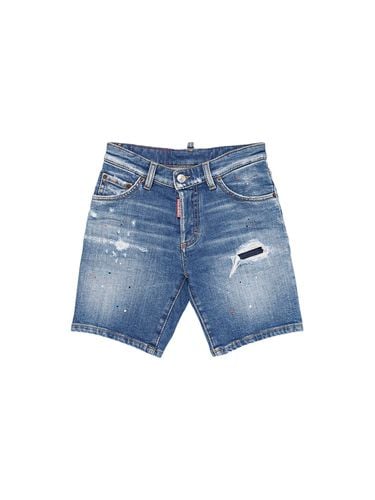 Shorts Aus Stretch-baumwolldenim - DSQUARED2 - Modalova