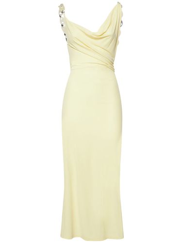 Viscose Jersey Backless Chain Midi Dress - CHRISTOPHER ESBER - Modalova