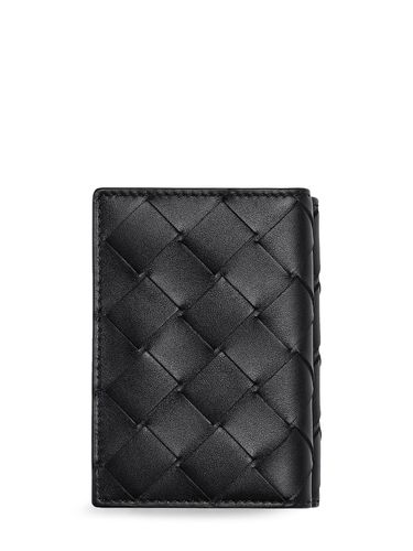 Intrecciato Leather Tiny Tri-fold Wallet - BOTTEGA VENETA - Modalova