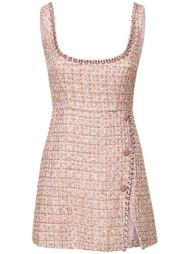 Bouclé Diamante Mini Dress - SELF-PORTRAIT - Modalova