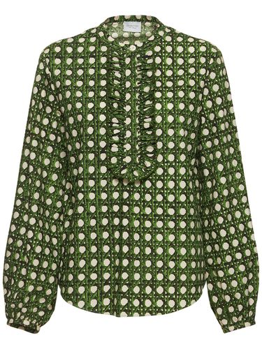 Printed Cotton Poplin Shirt - GIAMBATTISTA VALLI - Modalova