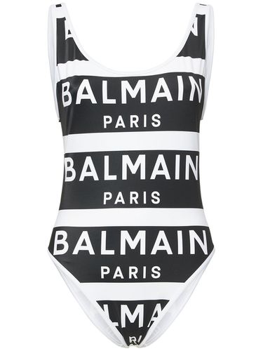 Logo Print One Piece Swimsuit - BALMAIN - Modalova