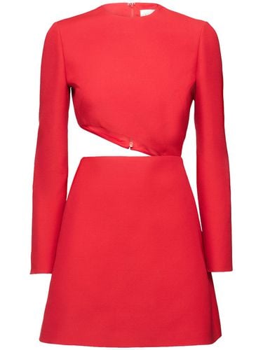 Crepe Couture Side Cut Out Mini Dress - VALENTINO - Modalova