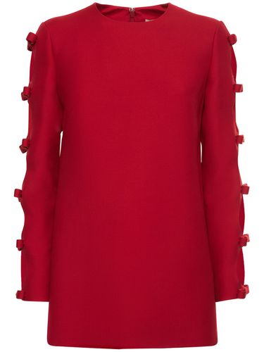 Wool & Silk Crepe Bows L/s Top - VALENTINO - Modalova