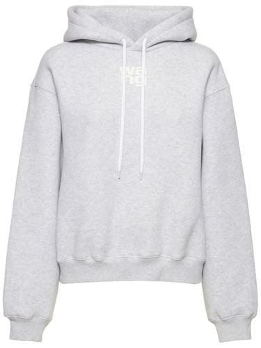 Essential Terry Cotton Hoodie W/ Logo - ALEXANDER WANG - Modalova