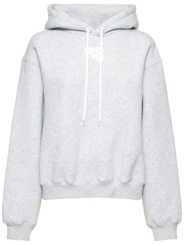 Essential Terry Cotton Hoodie W/ Logo - ALEXANDER WANG - Modalova