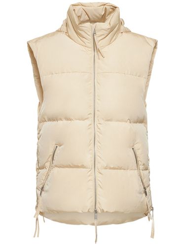 Tech Quilted Down Vest W/ Hood - JIL SANDER - Modalova