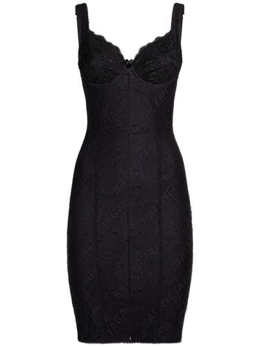 Stretch Lace Lingerie Mini Dress - BALENCIAGA - Modalova