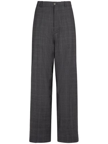 Wool Blend Prince Of Wales Pants - BALENCIAGA - Modalova