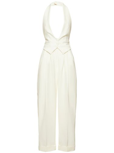 Twill Tuxedo Halter Jumpsuit - ALEXANDRE VAUTHIER - Modalova