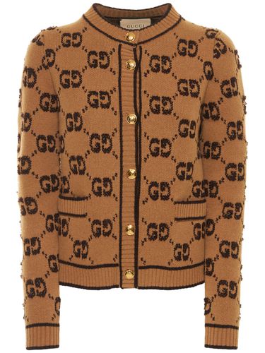 Gg Wool Cardigan - GUCCI - Modalova