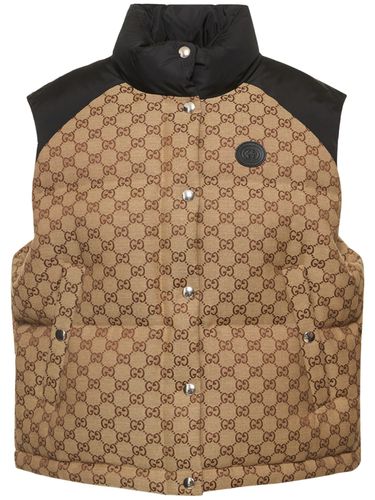 Gg Cotton Blend Down Vest - GUCCI - Modalova