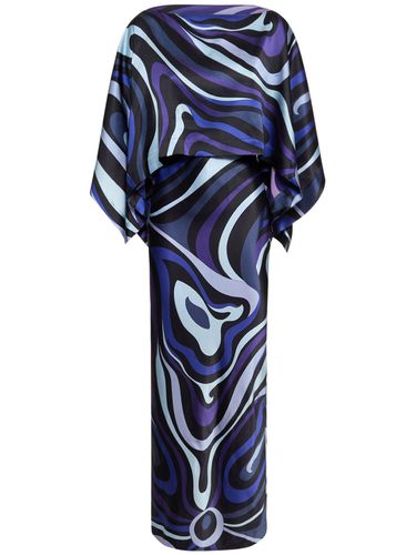 Marmo Printed Silk Twill Long Dress - PUCCI - Modalova