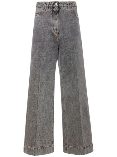 Mid Rise Cotton Denim Wide Jeans - ETRO - Modalova