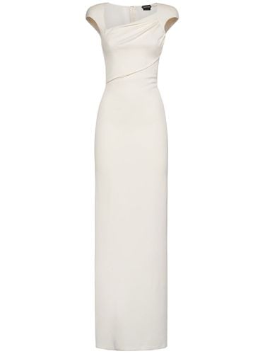 Double Silk Georgette Draped Long Dress - TOM FORD - Modalova