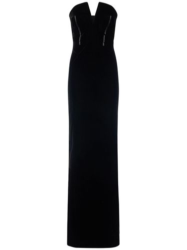 Velvet Bustier Strapless Long Dress - TOM FORD - Modalova