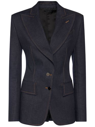 Denim Single Breasted Jacket - TOM FORD - Modalova