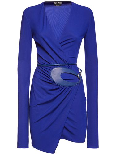 Jersey Wrap Mini Dress - TOM FORD - Modalova