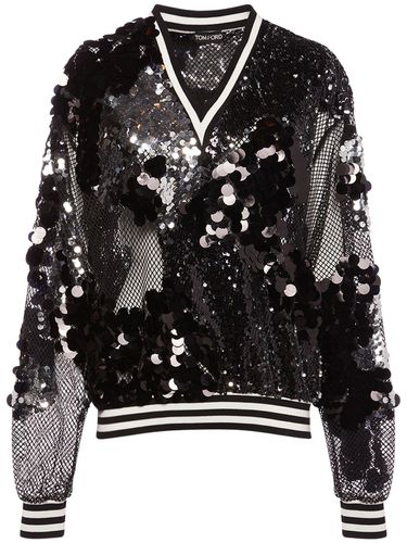 Sequined Net Sweater - TOM FORD - Modalova