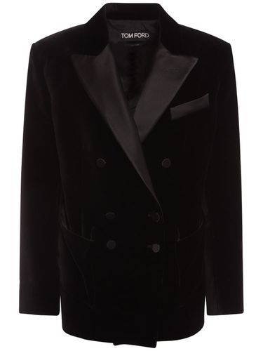 Cotton Velvet Tuxedo Jacket - TOM FORD - Modalova