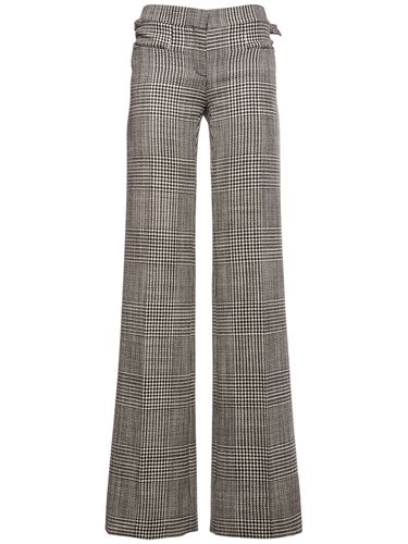 Prince Of Wales Wool Flared Pants - TOM FORD - Modalova