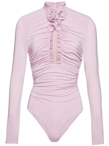 D Roses Cutout Viscose Jersey Bodysuit - MAGDA BUTRYM - Modalova