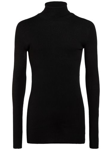 Seamless Fitted Cotton Sweater - BALENCIAGA - Modalova