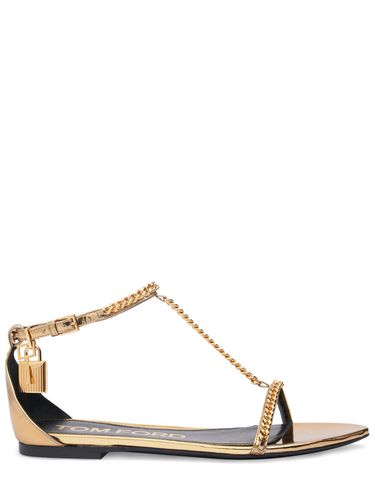 Mm Padlock Chain Mirror Leather Flats - TOM FORD - Modalova