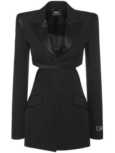 Grain De Poudre Wool Cutout Jacket - VERSACE - Modalova