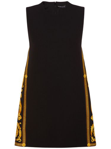 Barocco Envers Satin Mini Dress - VERSACE - Modalova