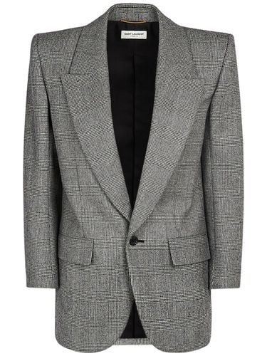 Single Breast Wool Blazer - SAINT LAURENT - Modalova