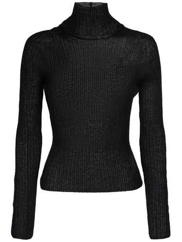 Maglia Collo Alto In Misto Mohair - SAINT LAURENT - Modalova