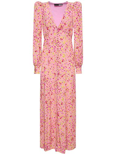 Floral Print Jacquard Maxi V-neck Dress - ROTATE - Modalova