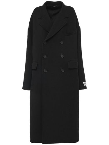 Double Breasted Wool Long Coat - DOLCE & GABBANA - Modalova