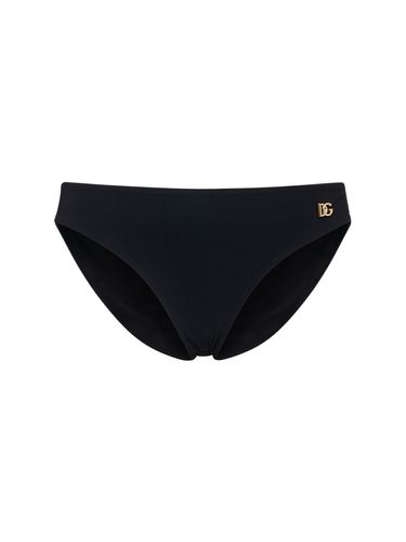 Lycra Bikini Bottoms W/logo - DOLCE & GABBANA - Modalova