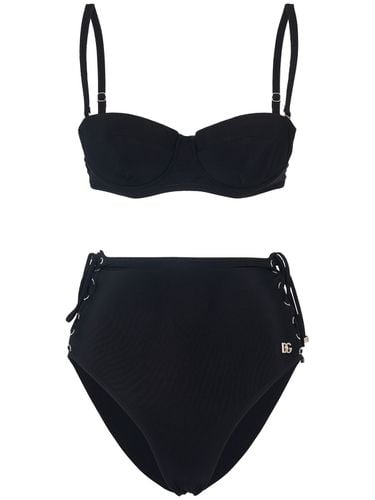 Set Bikini In Jersey Con Laccini - DOLCE & GABBANA - Modalova