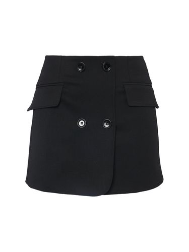 Stretch Wool Crepe Mini Skirt - DOLCE & GABBANA - Modalova