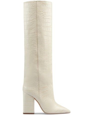 Mm Anja Croco Print Leather Tall Boot - PARIS TEXAS - Modalova