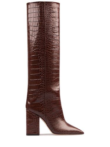 Mm Anja Croco Print Leather Tall Boot - PARIS TEXAS - Modalova