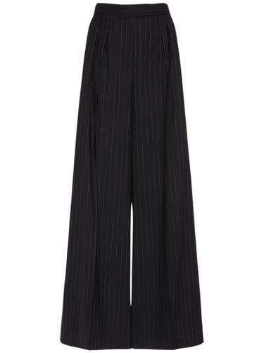 Baba Pinstripe Wool High Rise Wide Pants - MAX MARA - Modalova