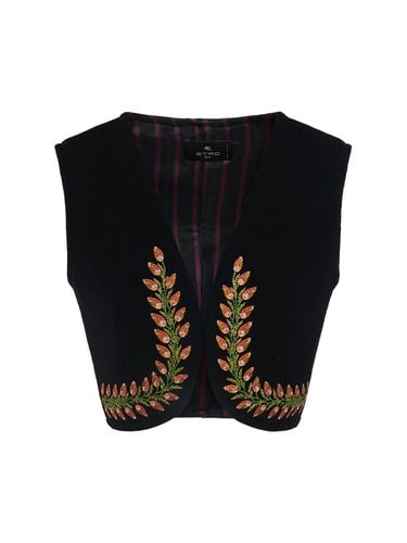 Embroidered Wool Vest - ETRO - Modalova