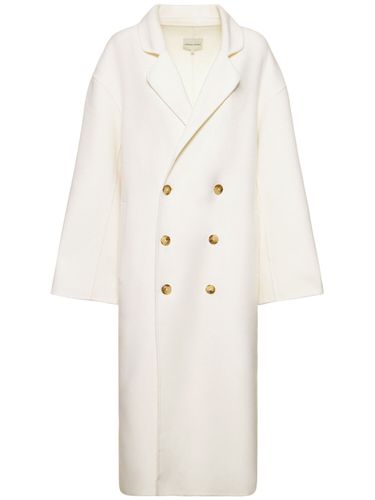 Borneo Double Breast Wool Long Coat - LOULOU STUDIO - Modalova