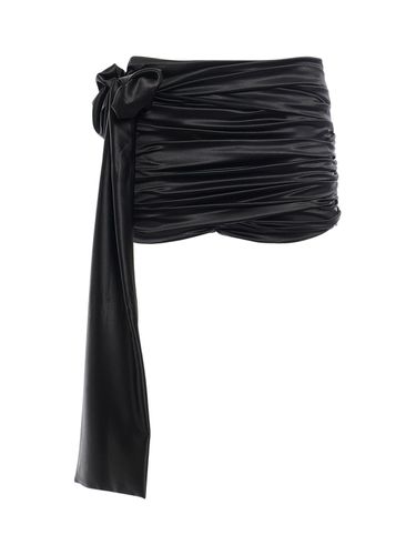 Stretch Silk Satin Ruched Mini Skirt - DOLCE & GABBANA - Modalova