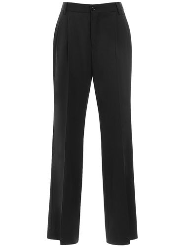 Stretch Wool High Waist Flared Pants - DOLCE & GABBANA - Modalova