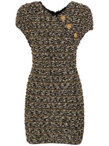 Tweed & Lurex Mini Dress - BALMAIN - Modalova