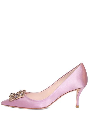 Mm Flower Crystal & Satin Pumps - ROGER VIVIER - Modalova