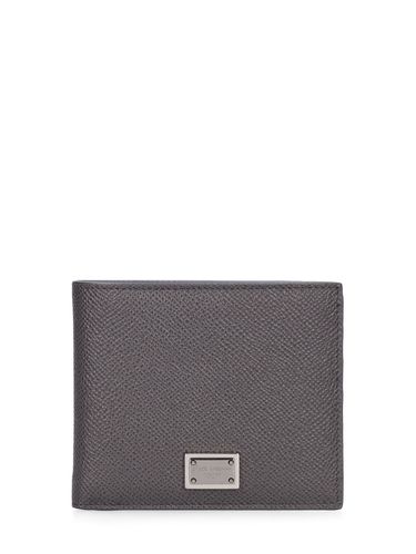 Logo Plaque Leather Wallet - DOLCE & GABBANA - Modalova