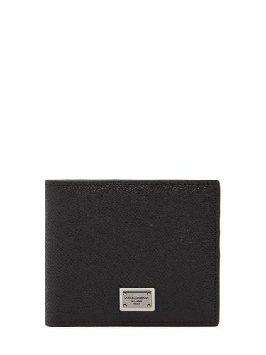 Logo Plaque Leather Wallet - DOLCE & GABBANA - Modalova